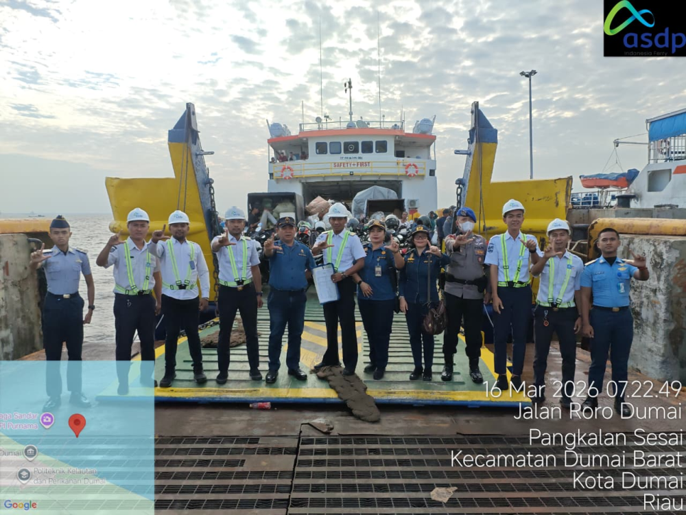 PENGAWASAN EMBARKASI DAN DEBARKASI PENUMPANG ANGKUTAN LAUT LEBARAN 1447/2026 DI PELABUHAN DUMAI OLEH KSOP KELAS I DUMAI