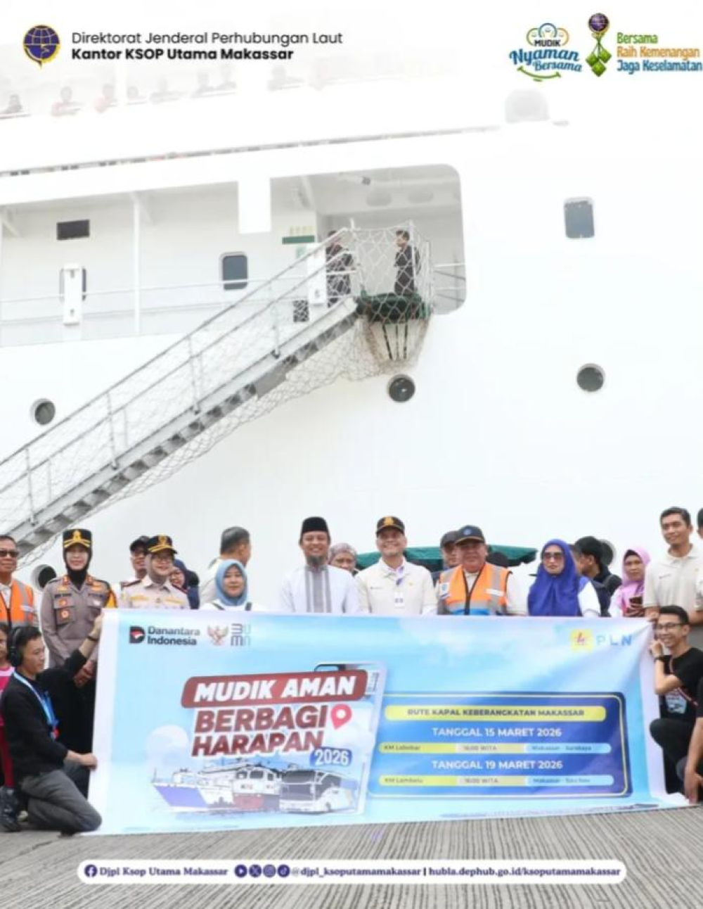 Pelepasan Peserta Mudik Angleb Bersama BUMN Pelabuhan Makassar