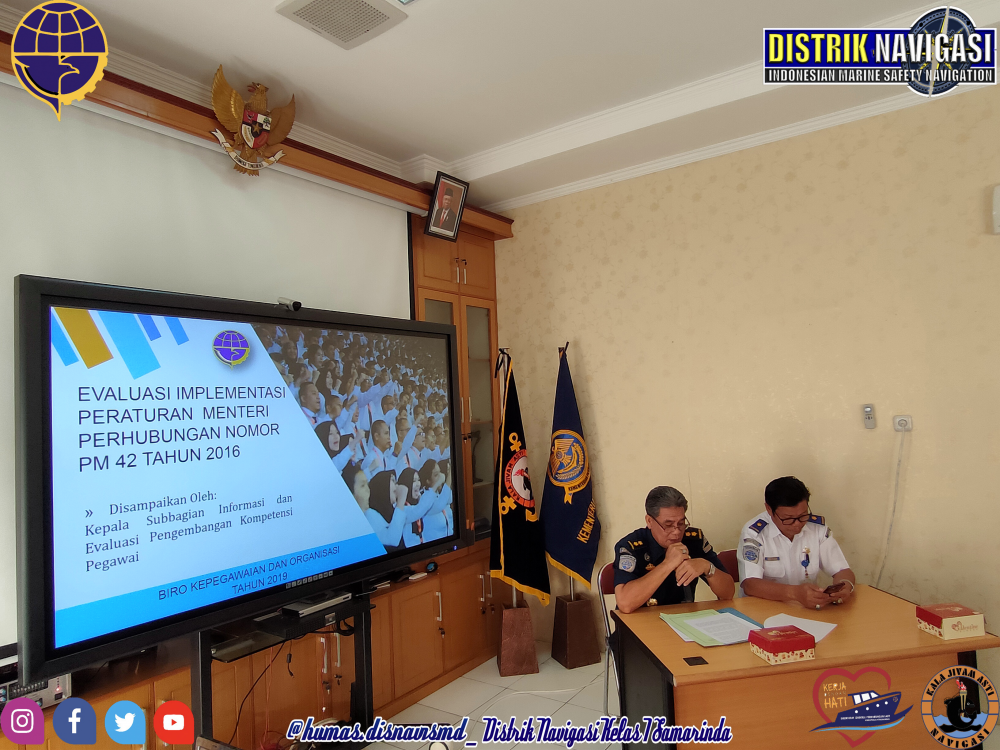Biro Kepegawaian dan Organisasi melakukan Sosialisasi tentang Evaluasi Implementasi Peraturan Menteri Perhubungan Nomor PM 42 Tahun 2016