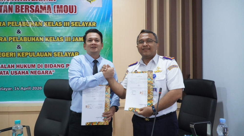 Penandatanganan Kesepakatan Bersama (MOU) Antara UPP Selayar, UPP Jampea dan Kejaksaan Negeri Kepulauan Selayar