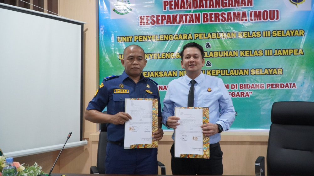 Penandatanganan Kesepakatan Bersama (MOU) Antara UPP Selayar, UPP Jampea dan Kejaksaan Negeri Kepulauan Selayar