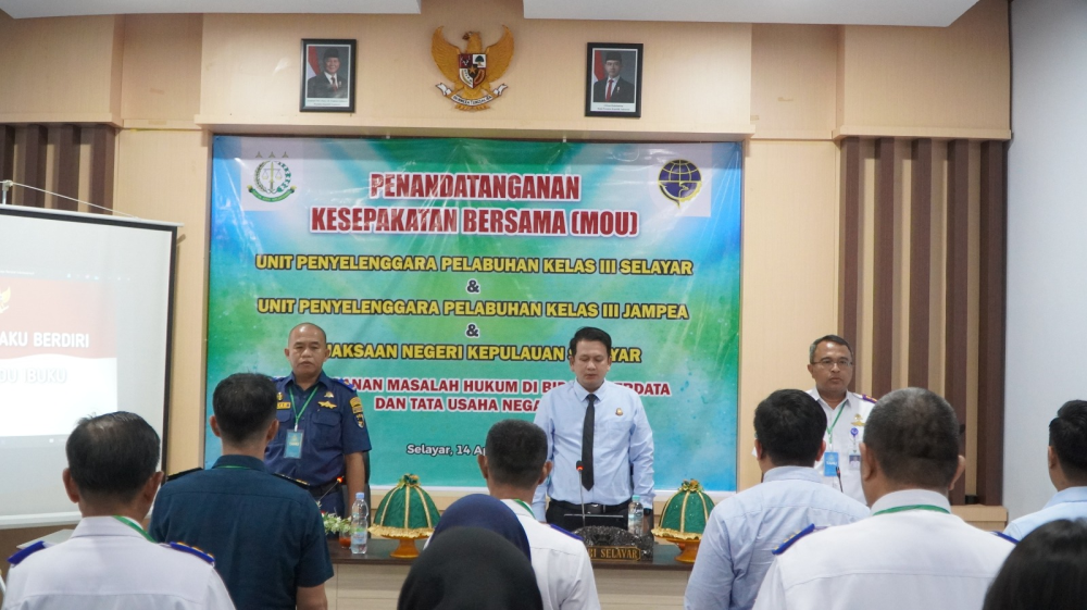 Penandatanganan Kesepakatan Bersama (MOU) Antara UPP Selayar, UPP Jampea dan Kejaksaan Negeri Kepulauan Selayar