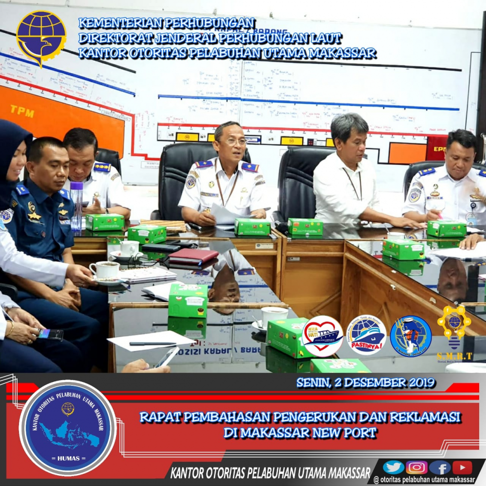 Rapat pembahasan Pengerukan dan Reklamasi di Makassar New Port