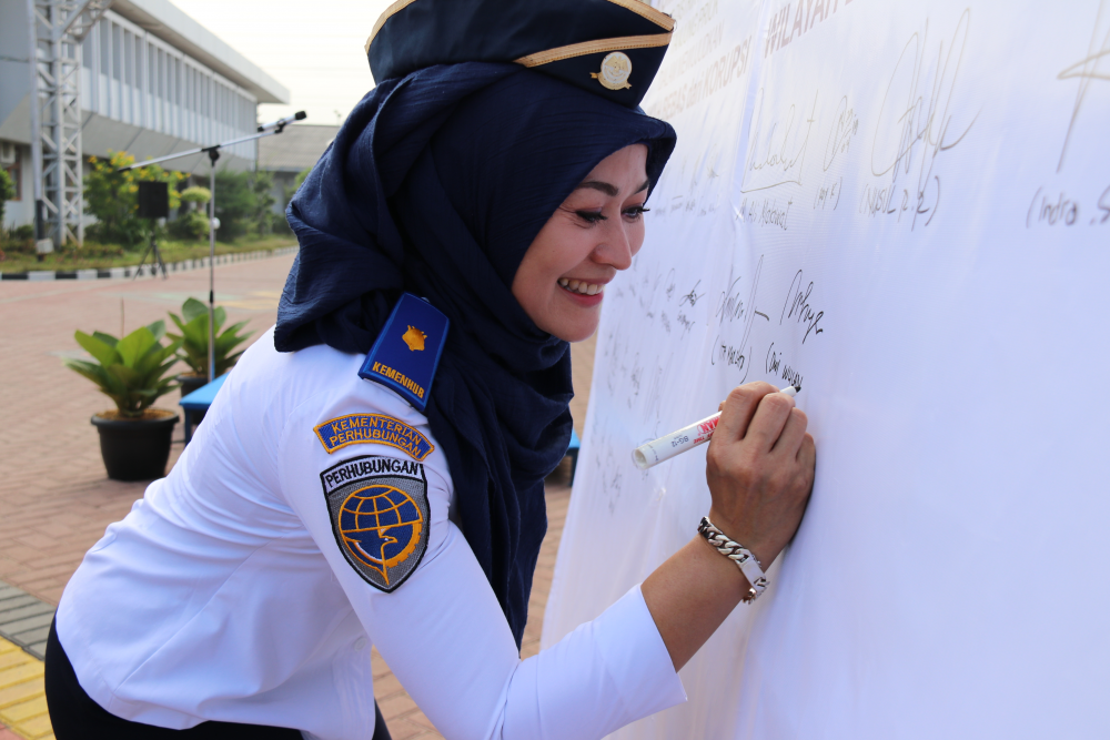 Penandatanganan Komitmen Wilayah Bebas dari Korupsi (WBK) Kantor Distrik Navigasi Kelas I Tanjung Priok