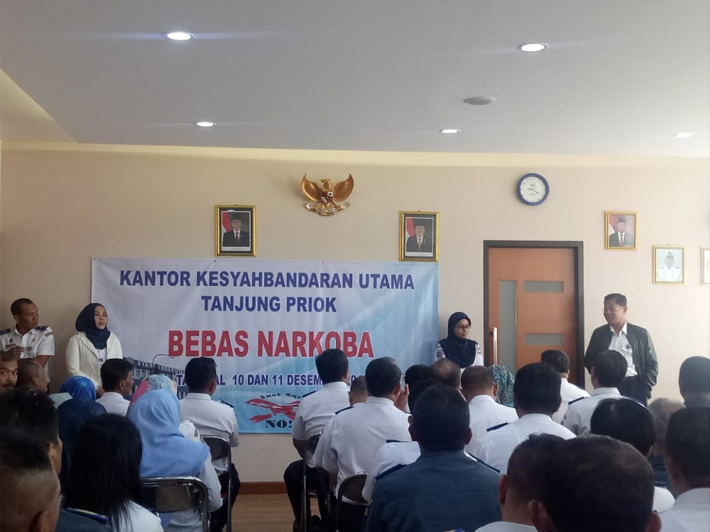 SYAHBANDAR TANJUNG PRIOK PASTIKAN TIDAK ADA RUANG UNTUK PEREDARAN DAN PENGGUNAAN NARKOBA DI WILAYAH KERJ