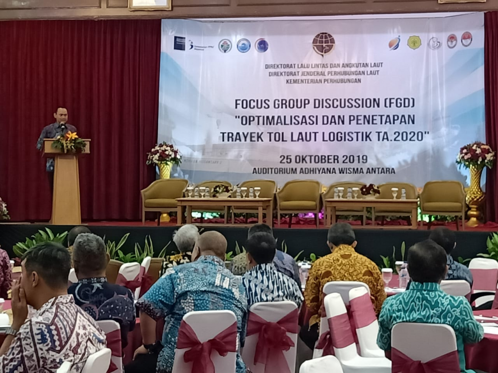 TINGKATKAN KONEKTIVITAS WILAYAH, KEMENHUB GELAR FGD OPTIMALISASI DAN PENETAPAN TRAYEK TOL LAUT LOGISTIK