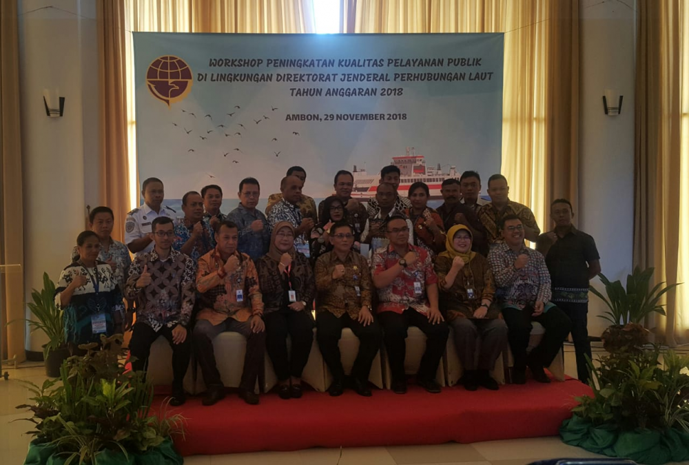 Ambon lokasi ke dua Workshop Peningkatan Kualitas Pelayanan Publik Ditjen Hubla