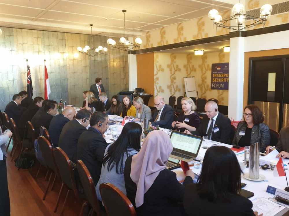 AUSTRALIA-INDONESIA TRANSPORT SECURITY FORUM 2019, ISU KEAMANAN LAUT DAN PELABUHAN JADI TOPIK BAHASAN UT