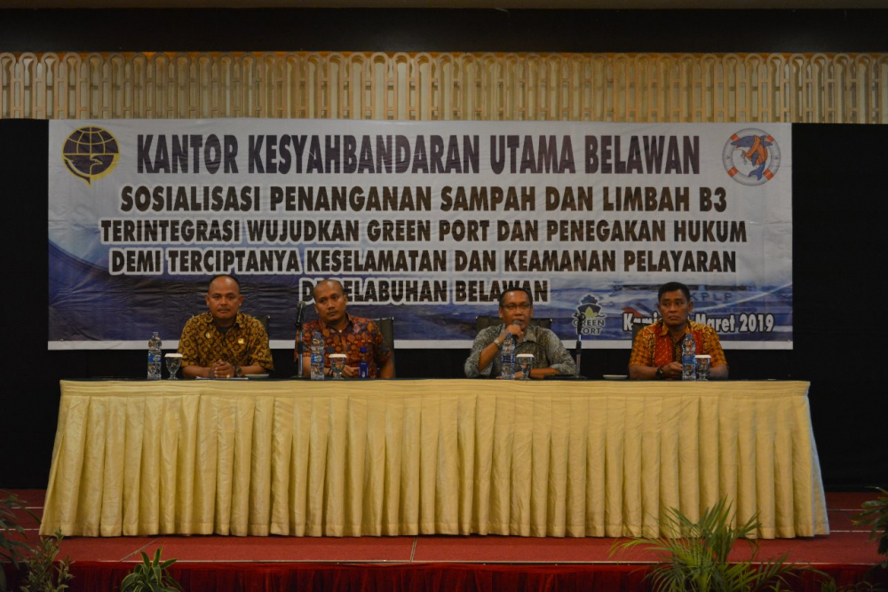 KESYAHBANDARAN UTAMA BELAWAN GELAR SOSIALISASI PENANGANAN SAMPAH DAN LIMBAH B3