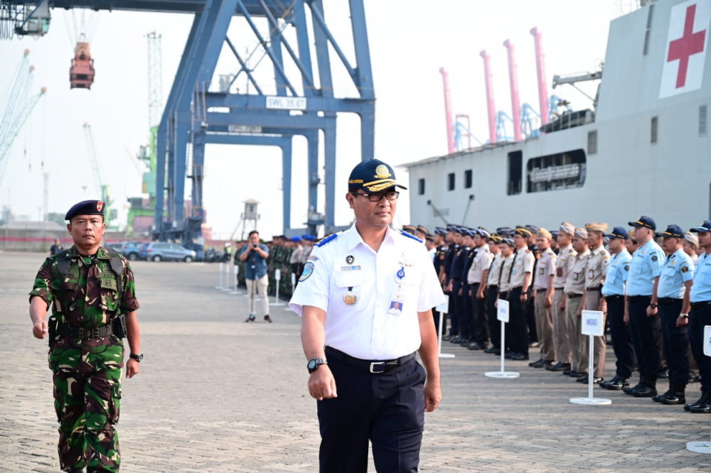 KOMITMEN TERAPKAN KONVENSI ISPS CODE, KEMENHUB GELAR APEL SIAGA KOMITE KEAMANAN PELABUHAN DI TANJUNG PRI