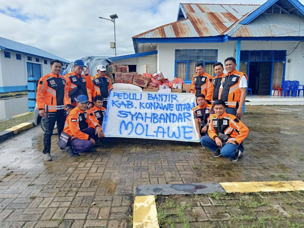 KEMENHUB GALANG BANTUAN BAGI KORBAN MUSIBAH BANJIR BANDANG KONAWE UTARA SULTRA