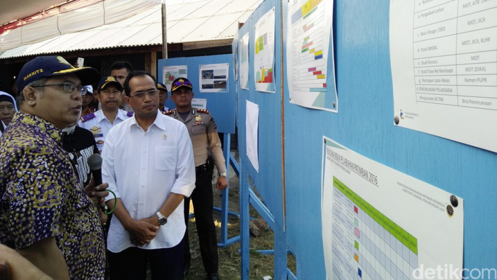 MENHUB CEK LOKASI PEMBANGUNAN PELABUHAN PATIMBAN 05/09/2016