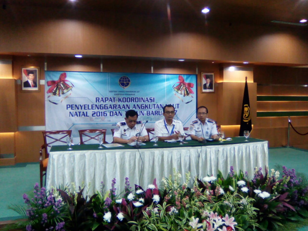 DITJEN HUBLA SELENGGARAKAN RAKOR KESIAPAN ANGKUTAN LAUT NATAL DAN TAHUN BARU 2017