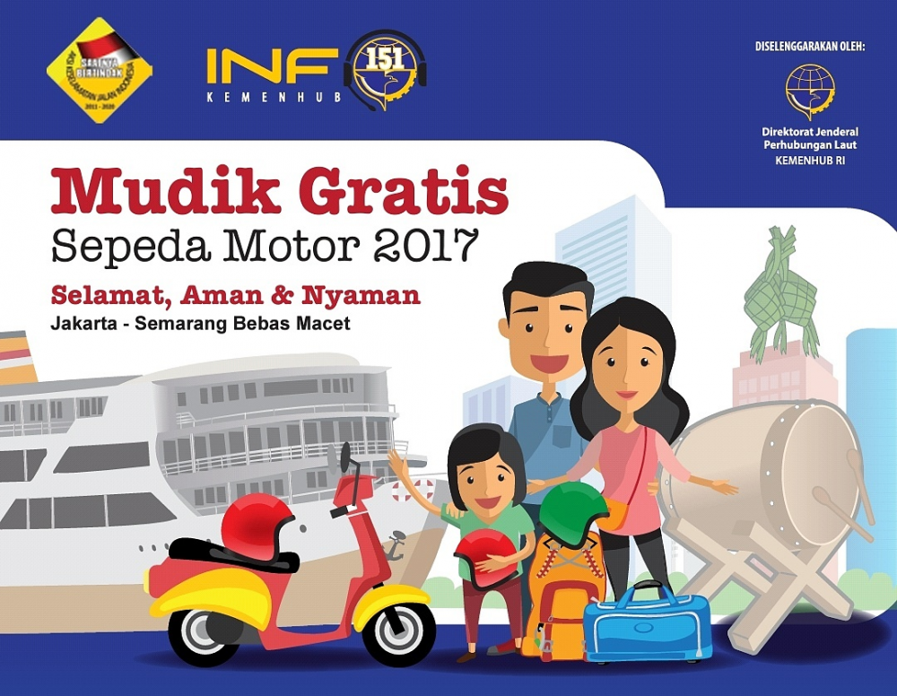 MUDIK GRATIS SEPEDA MOTOR DENGAN KAPAL LAUT TAHUN 2017 30/05/2017