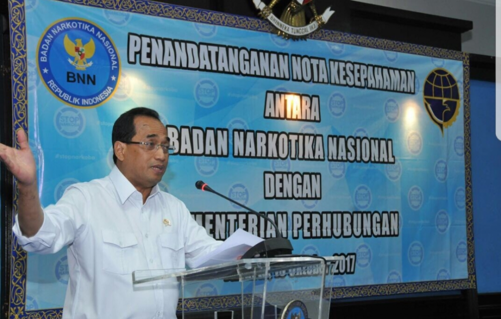 KEMENTERIAN PERHUBUNGAN DAN BNN KOMITMEN TUNTASKAN PERMASALAHAN PEREDARAN DAN PENYALAHGUNAAN NARKOTIKA