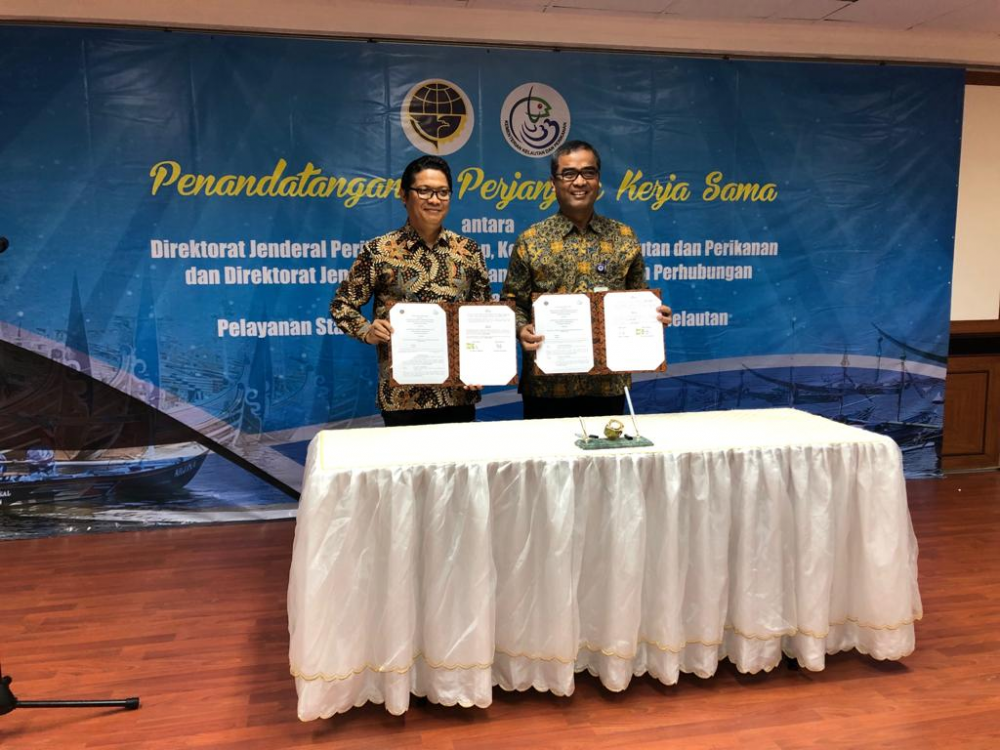 KEMENHUB DAN KKP KERJASAMA DALAM PEMBERIAN PELAYANAN STATUS HUKUM KAPAL PENANGKAP IKAN DAN KEPELAUTAN