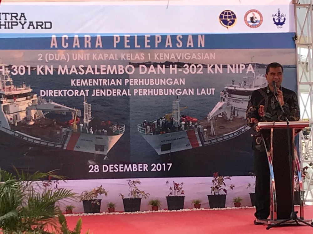 DUKUNG KESELAMATAN PELAYARAN, ENAM KAPAL NAVIGASI RAMPUNG DAN RESMI DISERAHTERIMAKAN