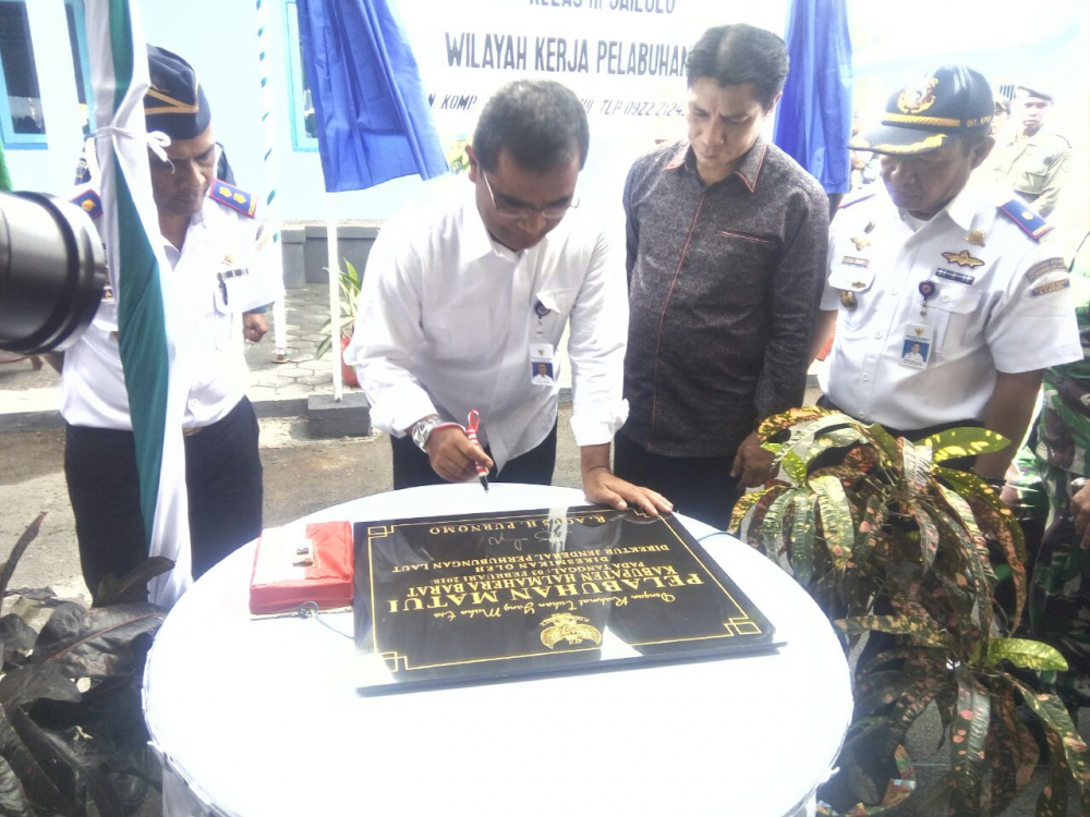 KEMENHUB RESMIKAN PELABUHAN MATUI MALUKU UTARA 04/02/2018