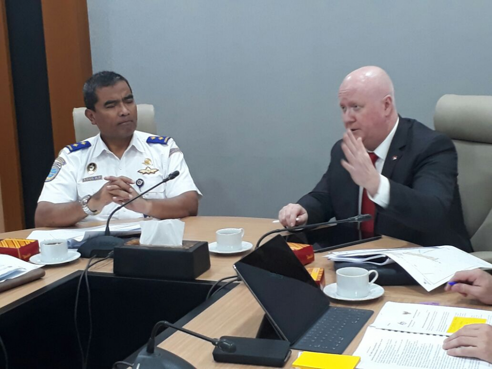 TINGKATKAN KERJASAMA BILATERAL MARITIM, AMSA AUSTRALIA DAN KEMENHUB BAHAS KESELAMATAN PELAYARAN