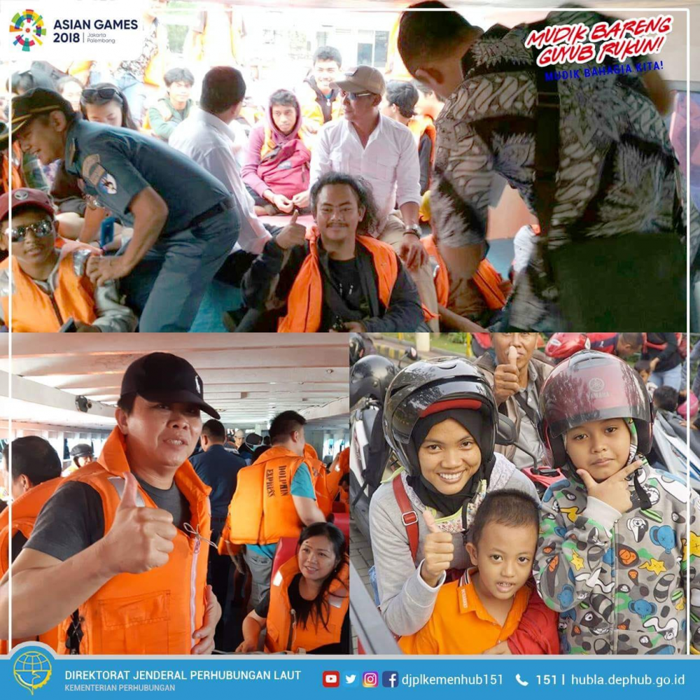 TOTAL 7.141 PEMUDIK SEPEDA MOTOR GRATIS DENGAN KAPAL TAHUN 2018 TIBA DI JAKARTA