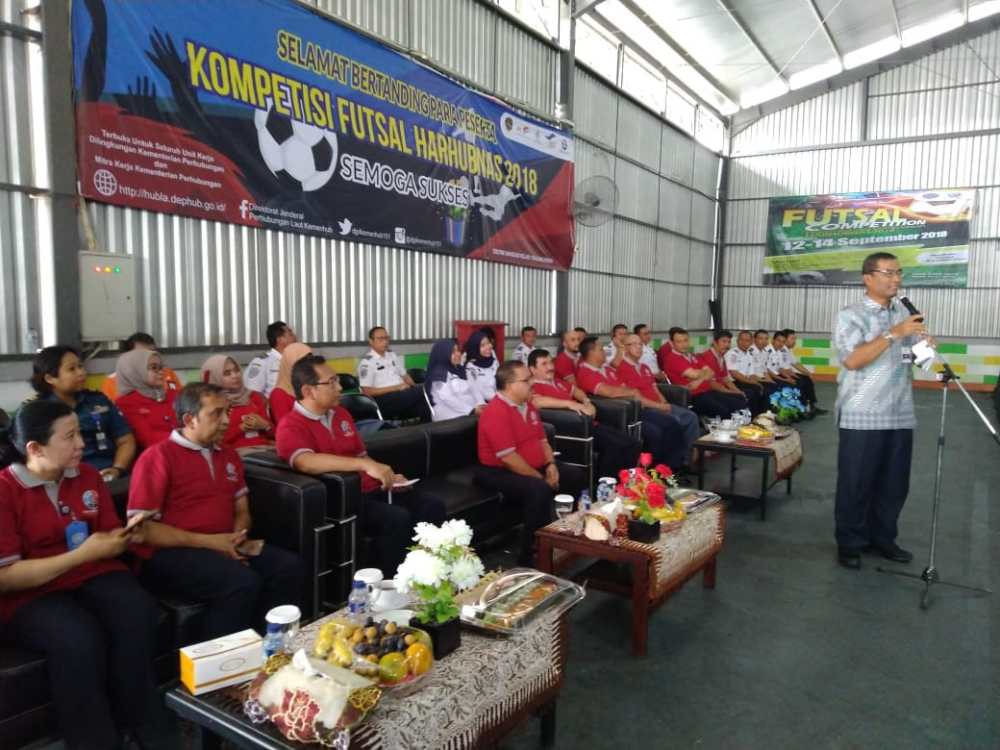 Dirjen Hubla Resmikan Lomba Futsal Sambut Harhubnas 12/09/2018