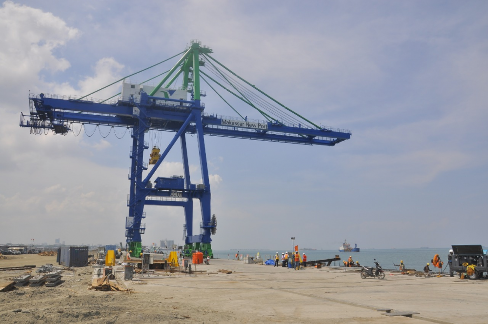 PEMBANGUNAN MAKASSAR NEW PORT TAHAP PERTAMA CAPAI 99 PERSEN DAN DIPASTIKAN SELESAI TEPAT WAKTU
