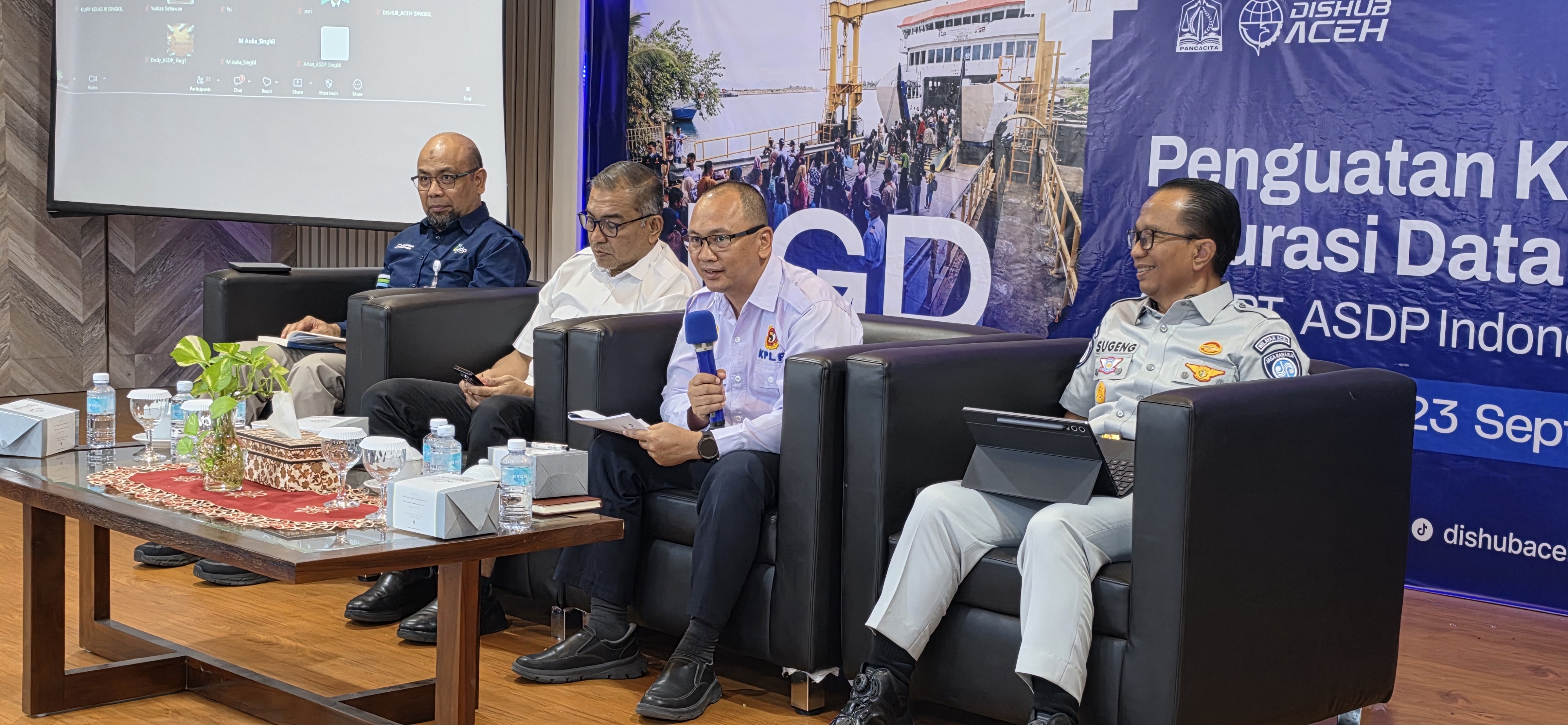 Dishub Aceh Bersama KSOP Malahayati dan PT ASDP Banda Aceh Gelar FGD Bahas Validitas Manifest Penumpang