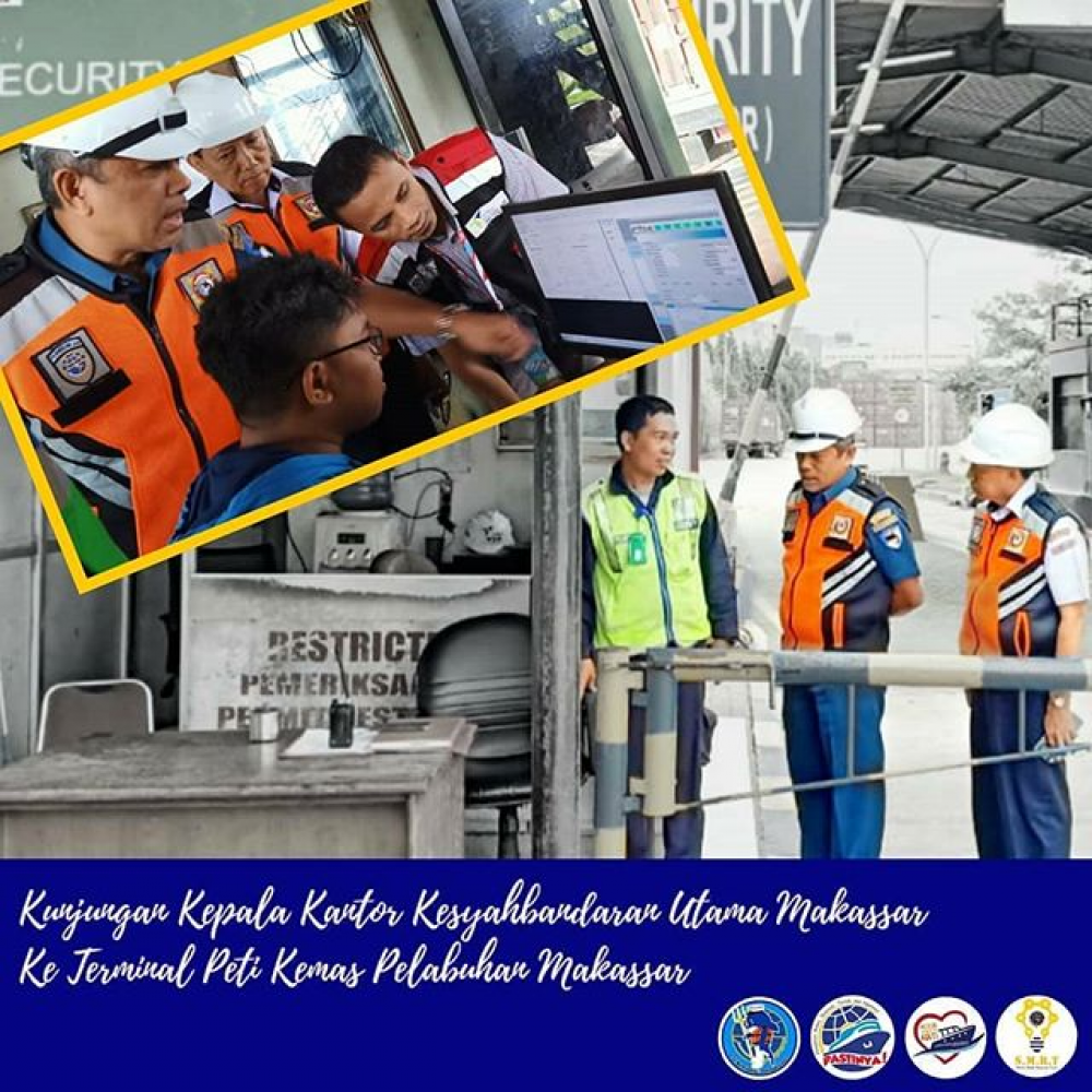 Syahbandar makassar Berkunjung ke Termina Peti Kemas