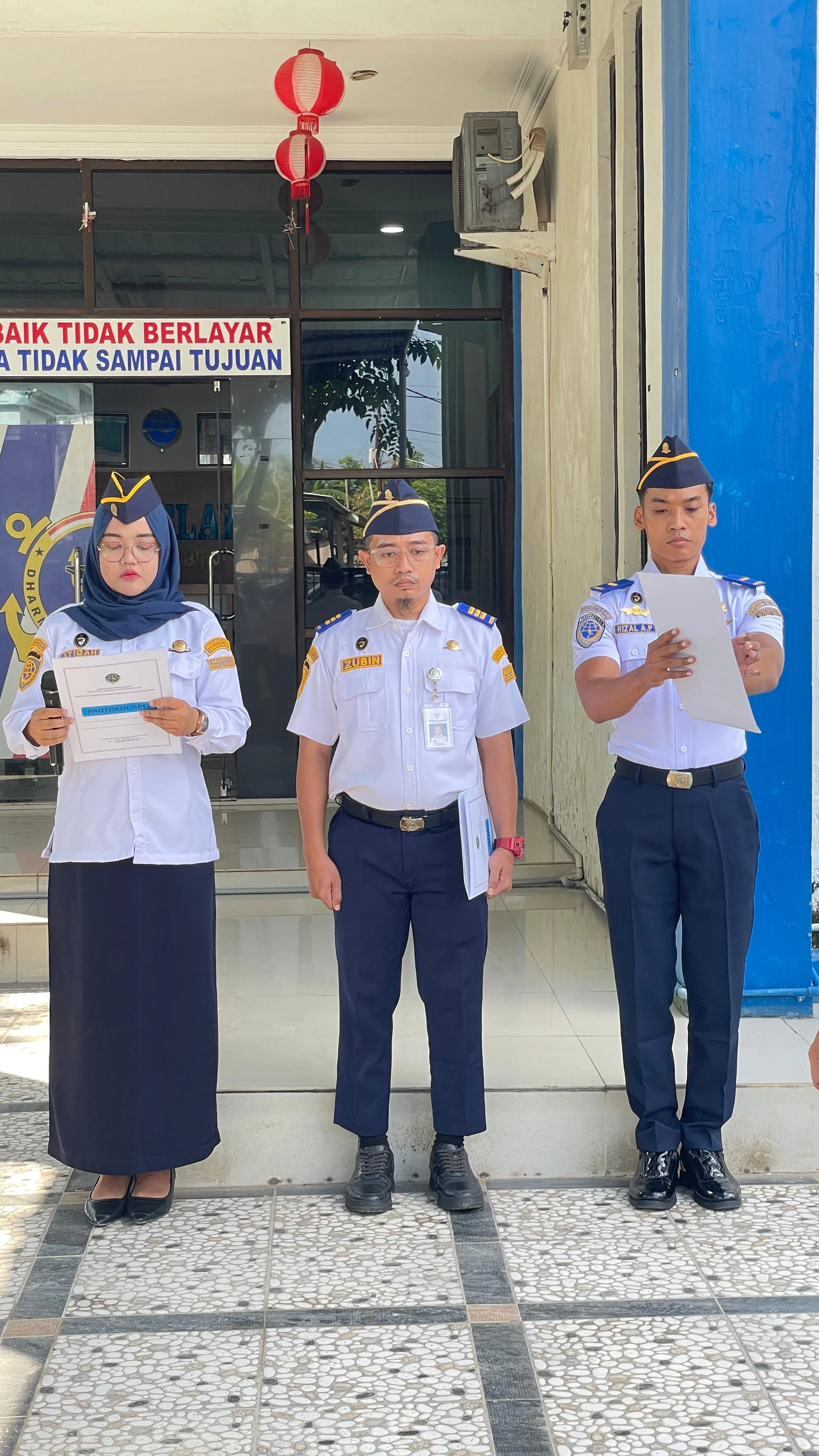 UPP Telaga Biru melaksanakan apel pagi Senin, 25 Mei 2026, dengan amanat Pembina apel terkait penerapan SE-PHB 2 Tahun 2026