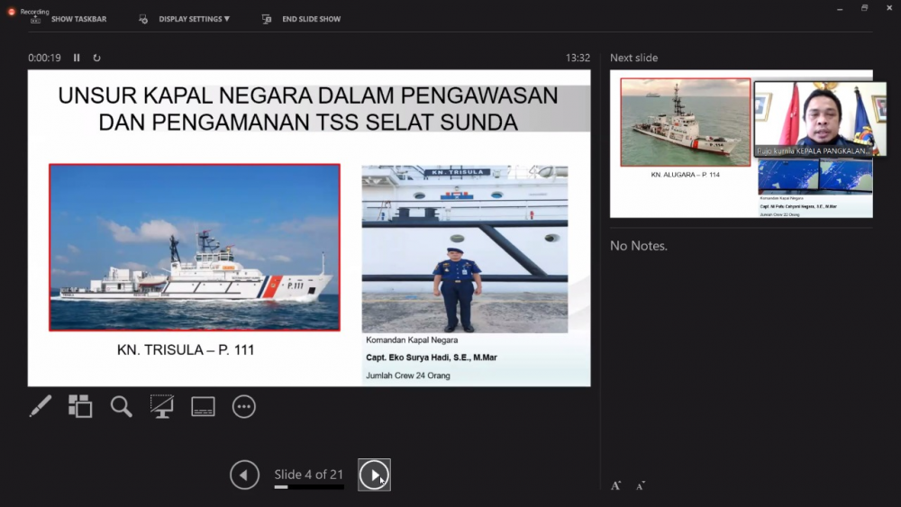 JELANG IMPLEMENTASI TSS SELAT SUNDA DAN SELAT LOMBOK, KEMENHUB CEK KESIAPAN PATROLI KEAMANAN BERSAMA STAKEHOLDER MARITIM