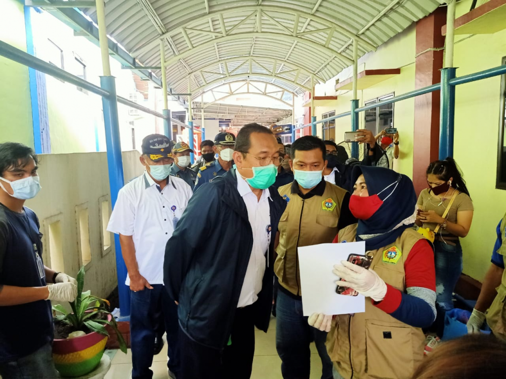 JELANG IDUL FITRI 1441 H, KEMENHUB CEK PENGENDALIAN TRANSPORTASI LAUT DI TANJUNG BALAI KARIMUN