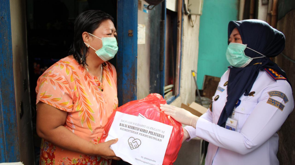 BKKP KEMENHUB GELAR AKSI PEDULI COVID-19