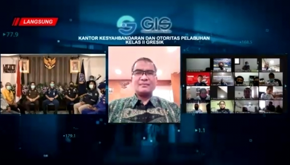 KEMENHUB LUNCURKAN APLIKASI PENGAWASAN KEGIATAN KEPELABUHANAN ONLINE GIS DI PELABUHAN GRESIK