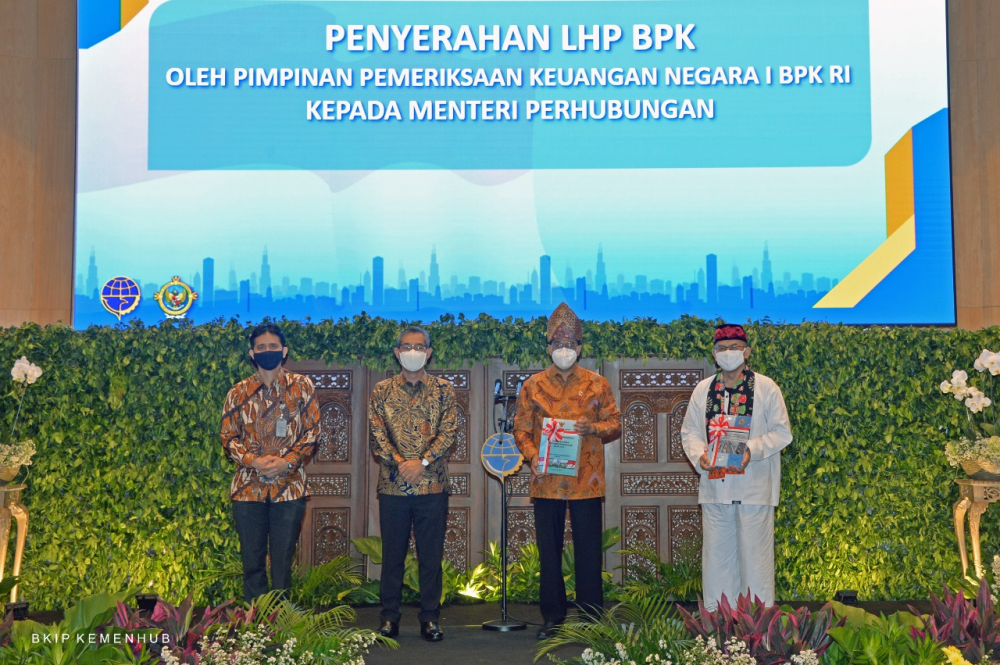 Menhub Terima Laporan Hasil Pemeriksaan Laporan Keuangan 2019 Dengan Predikat WTP dari BPK