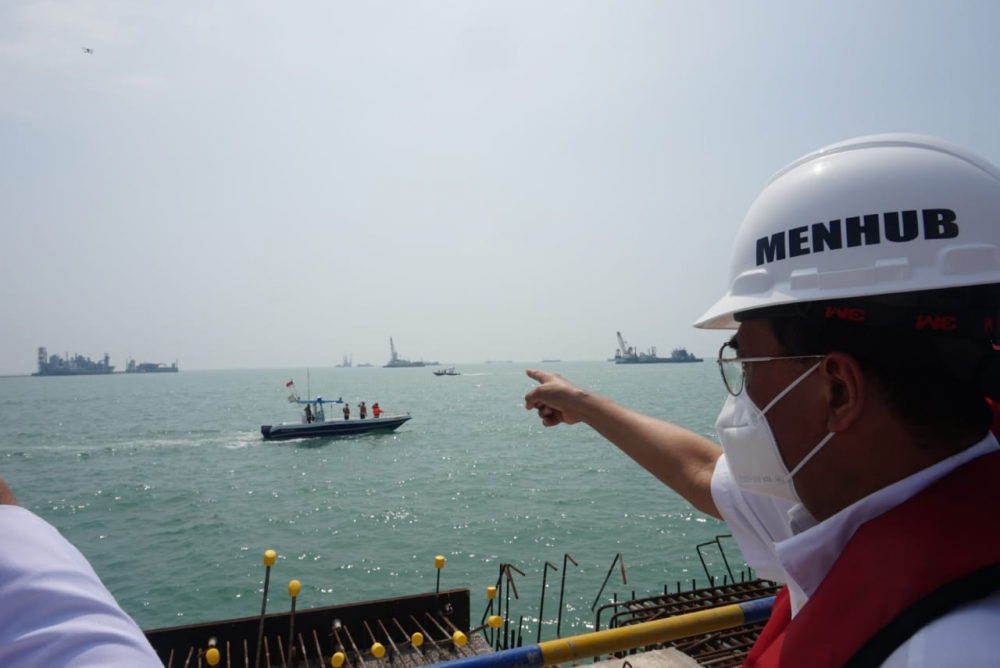 TINJAU PROYEK PELABUHAN PATIMBAN, MENHUB OPTIMIS PEMBANGUNAN TAHAP I DAPAT BEROPERASI NOVEMBER 2020