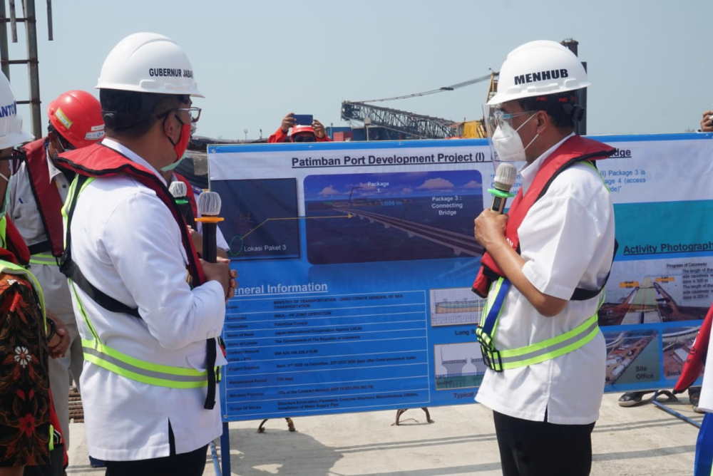 TINJAU PROYEK PELABUHAN PATIMBAN, MENHUB OPTIMIS PEMBANGUNAN TAHAP I DAPAT BEROPERASI NOVEMBER 2020