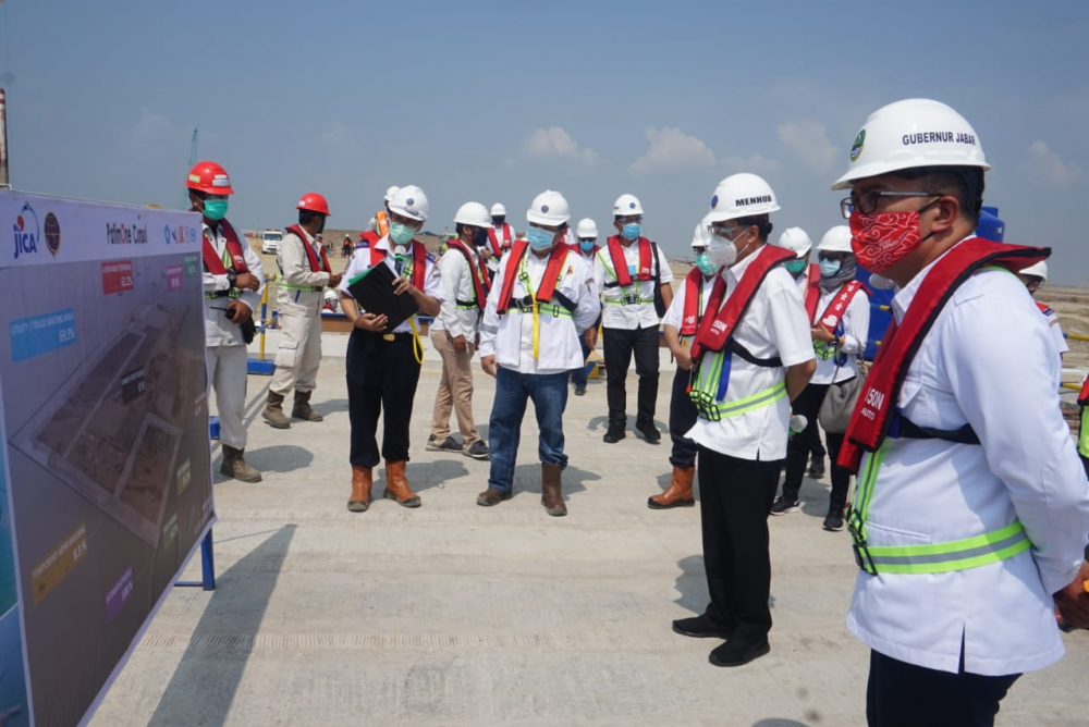 TINJAU PROYEK PELABUHAN PATIMBAN, MENHUB OPTIMIS PEMBANGUNAN TAHAP I DAPAT BEROPERASI NOVEMBER 2020