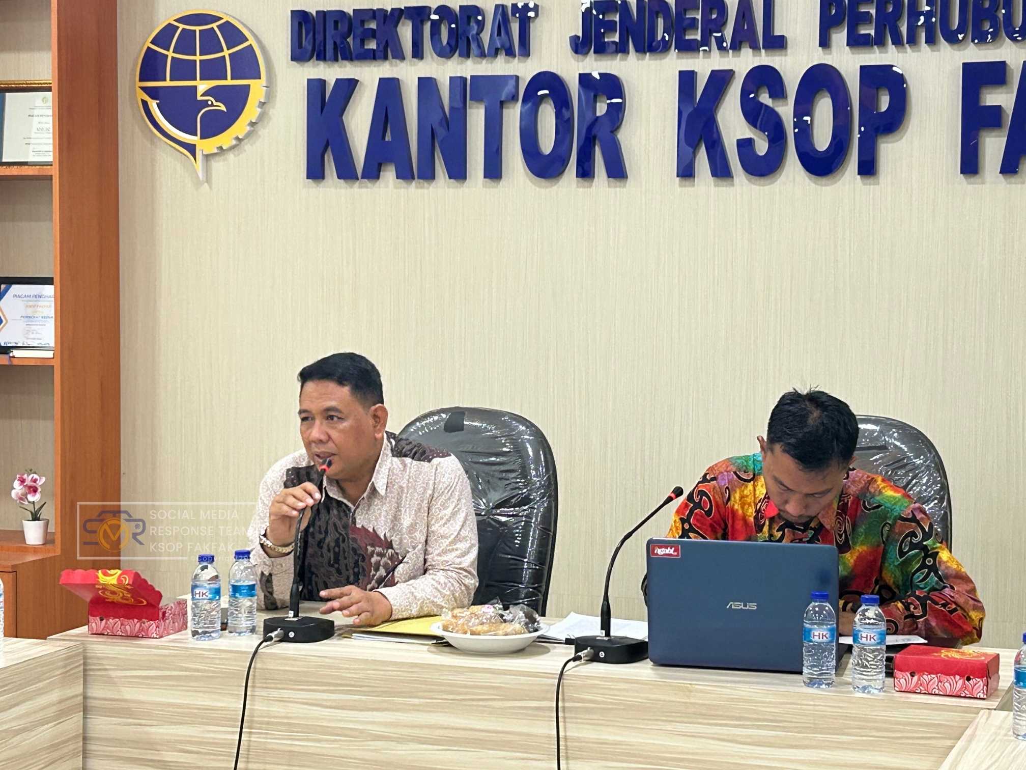 KSOP Kelas IV Fakfak Laksanakan Evaluasi dan Verifikasi Pelayanan Jasa Pemanduan dan Penundaan Kapal