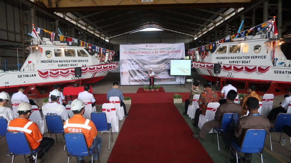 DUKUNG  PERCEPATAN PENETAPAN ALUR PELAYARAN, KEMENHUB TAMBAH  DUA UNIT KAPAL BOAT SURVEY KENAVIGASIAN
