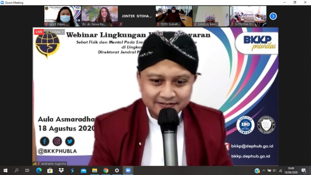 ADAPTASI KEBIASAAN BARU, BKKP SELENGGARAKAN WEBINAR KESEHATAN DI LINGKUNGAN KERJA
