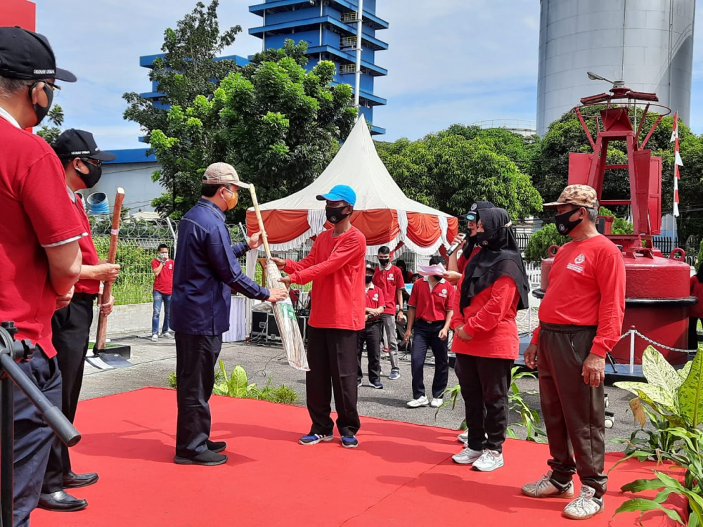 LIBATKAN RATUSAN MASYARAKAT, KEMENHUB GELAR PADAT KARYA DI DUMAI
