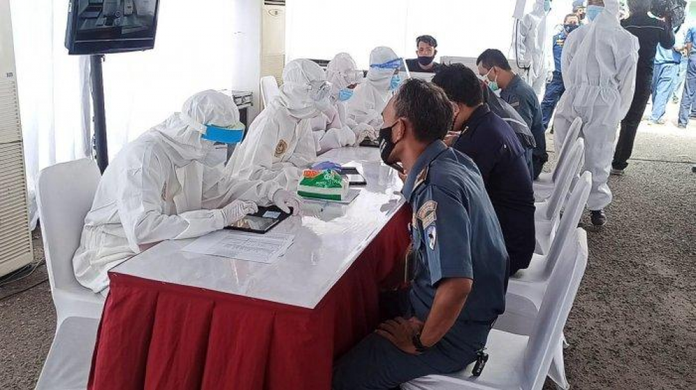 PENCEGAHAN PENYEBARAN COVID 19, KEMENHUB KERJASAMA DENGAN BIN GELAR SWAB TEST