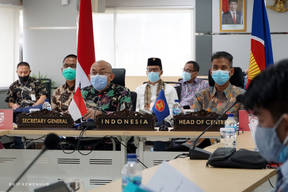 Sekretaris Jenderal Pimpin Delegasi RI Pada Pertemuan Virtual ASEAN-Japan STOM Leaders Conference Ke-18