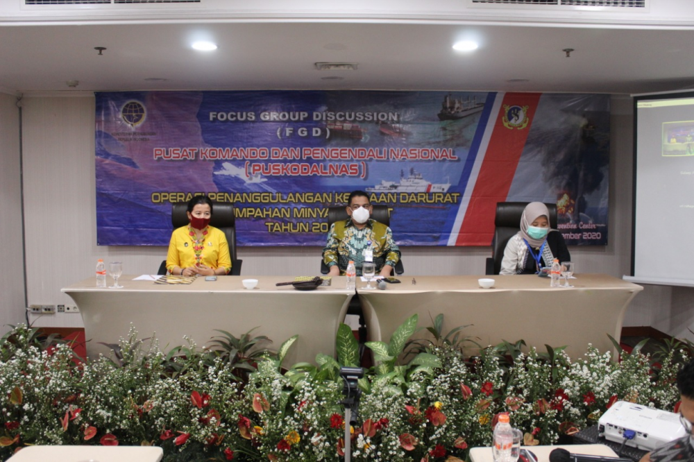 KEMENHUB GELAR FORUM PUSKOLDALNAS BAHAS PENYUSUNAN PROTAP PENANGGULANGAN TUMPAHAN MINYAK DI LAUT TIER TIGA