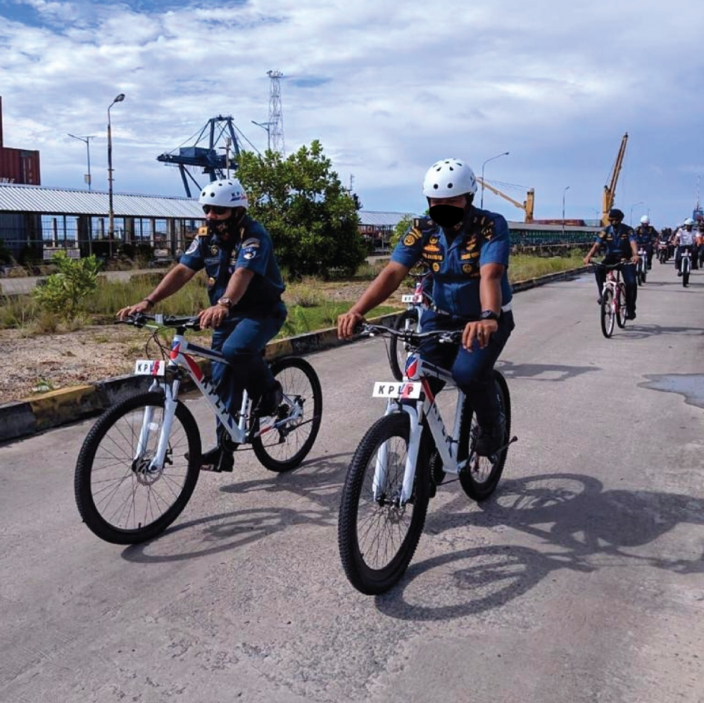 PERMUDAH PENGAWASAN DI LAPANGAN, KSOP TARAKAN LUNCURKAN SEPEDA PATROLI