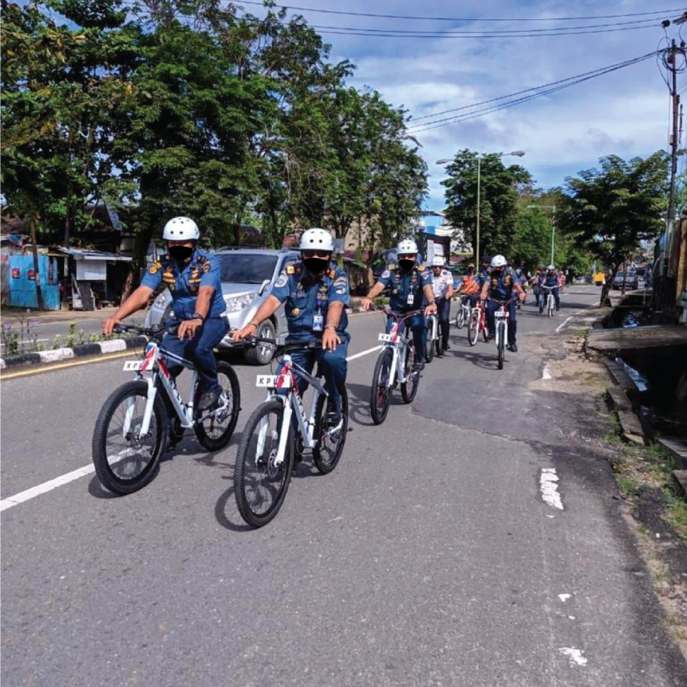 PERMUDAH PENGAWASAN DI LAPANGAN, KSOP TARAKAN LUNCURKAN SEPEDA PATROLI