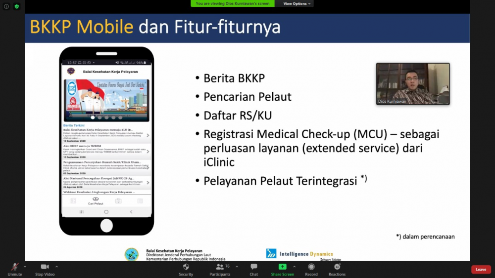 KEMENHUB RESMIKAN PENGGUNAAN APLIKASI “BKKP MOBILE”