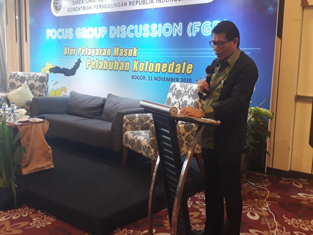 DITJEN HUBLA SELENGGARAKAN FOCCUS GROUP DISCUSSION (FGD) PENETAPAN ALUR PELAYARAN PELABUHAN KOLONEDALE