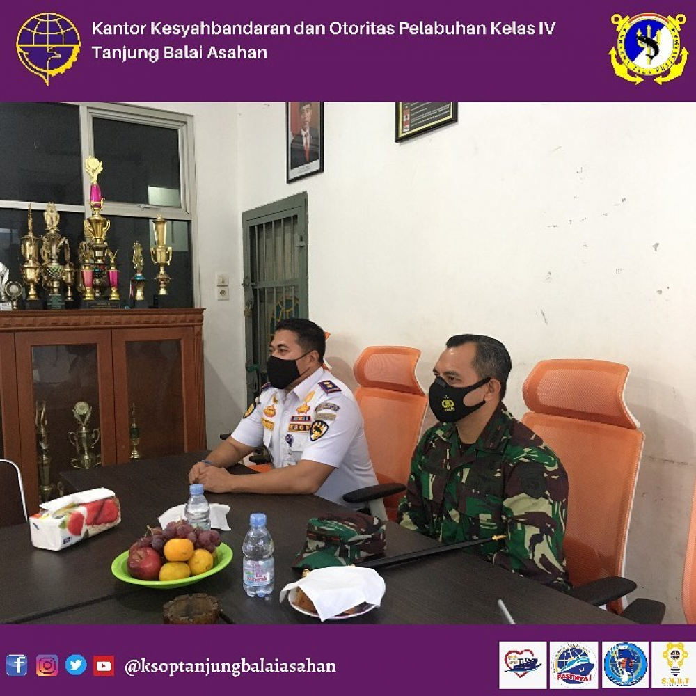 Ka. KSOP Kelas IV Tanjung Balai Asahan Terima Kunjungan Danlanal Tanjung Balai Asahan
