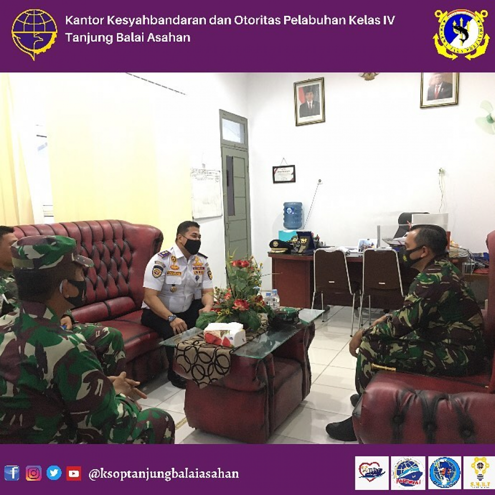 Ka. KSOP Kelas IV Tanjung Balai Asahan Terima Kunjungan Danlanal Tanjung Balai Asahan